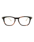 Gucci Mens Square/Rectangle Havana Gold Transparent Fashion Designer Eyewear