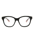 Gucci Womens Cat Eye Black Black Transparent Fashion Designer Eyewear