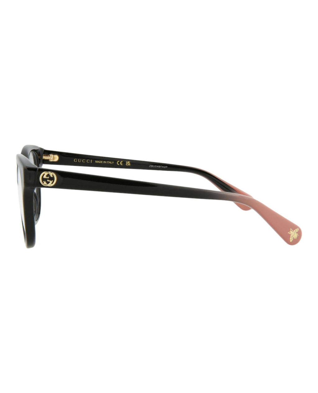 Gucci Womens Cat Eye Black Black Transparent Fashion Designer Eyewear