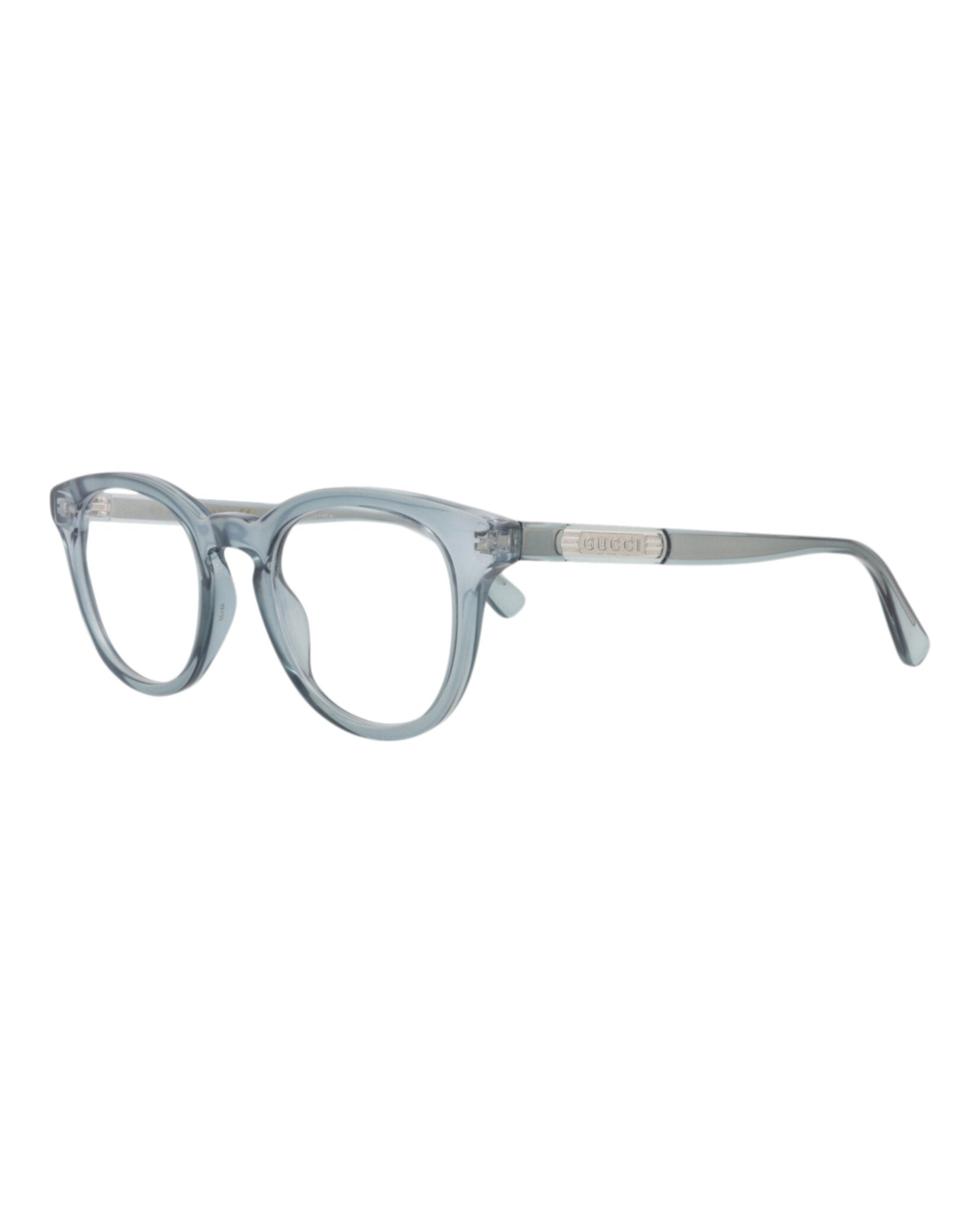 Gucci Mens Round/Oval Light Blue Light Blue Transparent Fashion Designer Eyewear