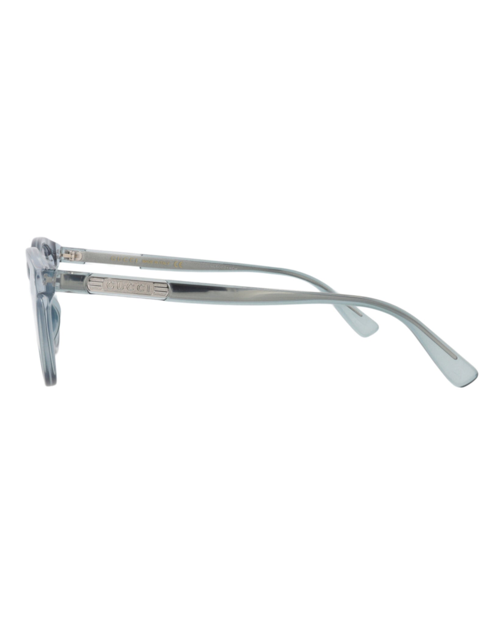 Gucci Mens Round/Oval Light Blue Light Blue Transparent Fashion Designer Eyewear