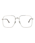 Gucci Unisex Square/Rectangle Silver Silver Transparent Fashion Designer Eyewear