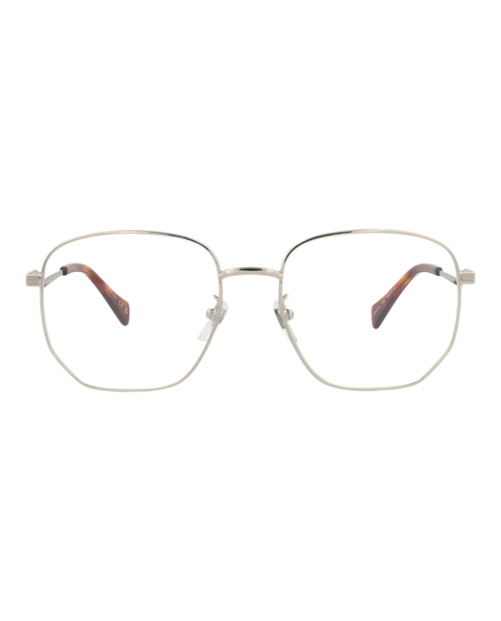 Gucci Womens Square/Rectangle Silver Silver Transparent Fashion Designer Eyewear