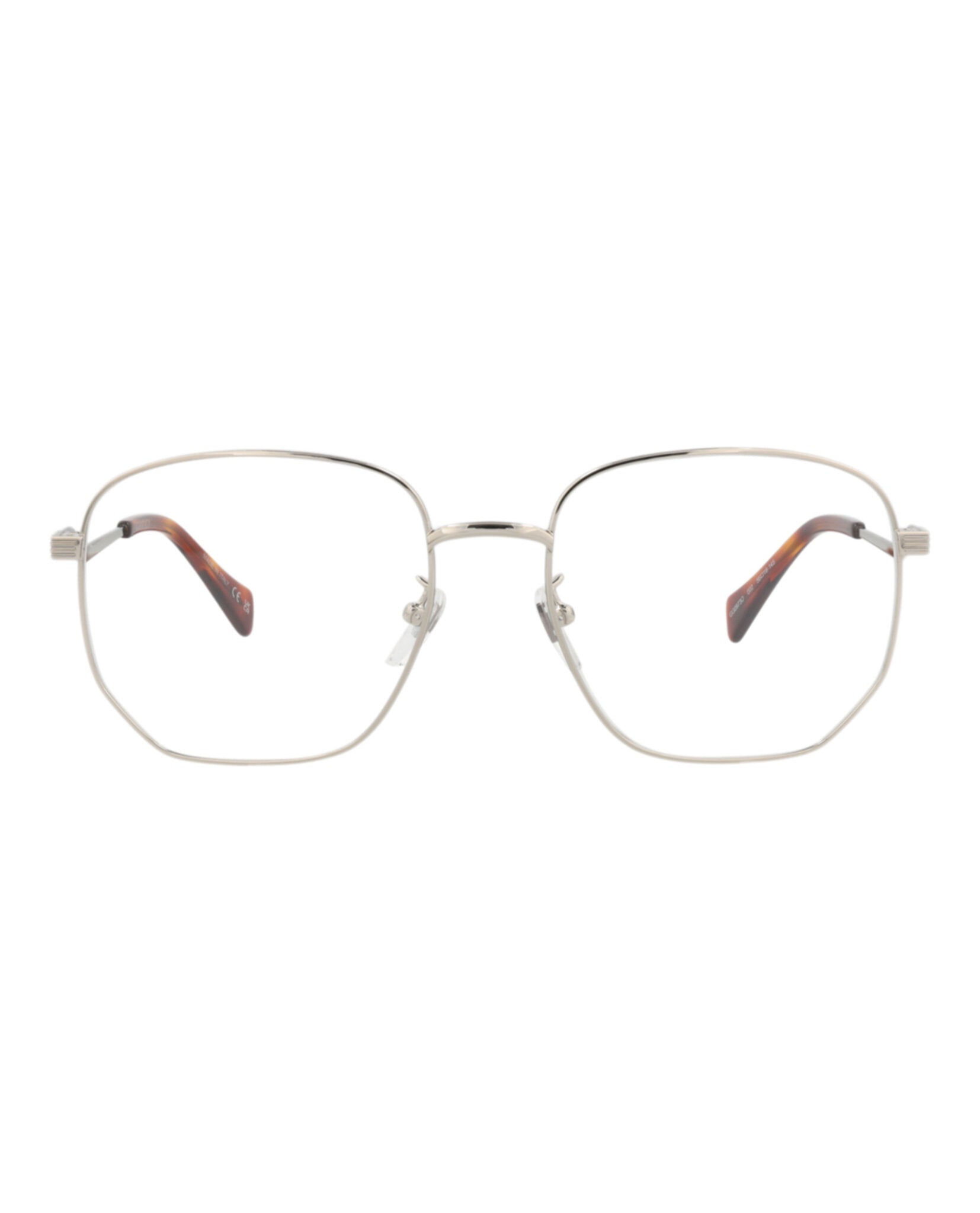Gucci Womens Square/Rectangle Silver Silver Transparent Fashion Designer Eyewear