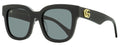 Gucci Logo Sunglasses GG0998S 001 Black 52mm Black