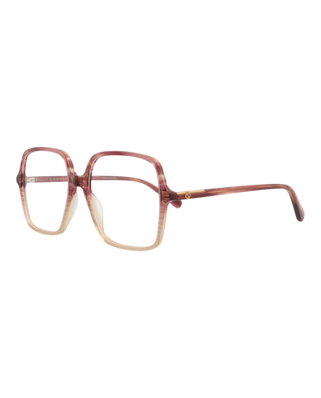 Gucci Womens Square/Rectangle Red Red Transparent Fashion Designer Eyewear