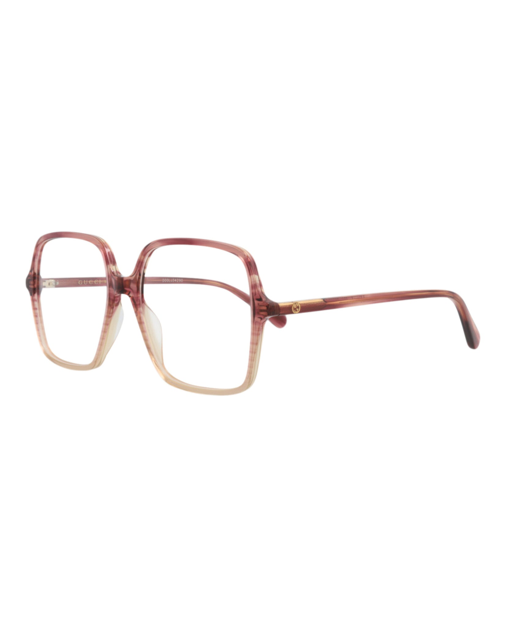 Gucci Womens Square/Rectangle Red Red Transparent Fashion Designer Eyewear