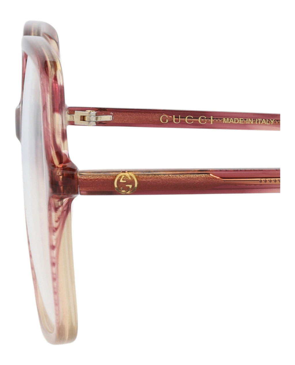 Gucci Womens Square/Rectangle Red Red Transparent Fashion Designer Eyewear