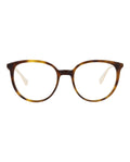Gucci Womens Round/Oval Havana Silver Transparent Fashion Designer Eyewear