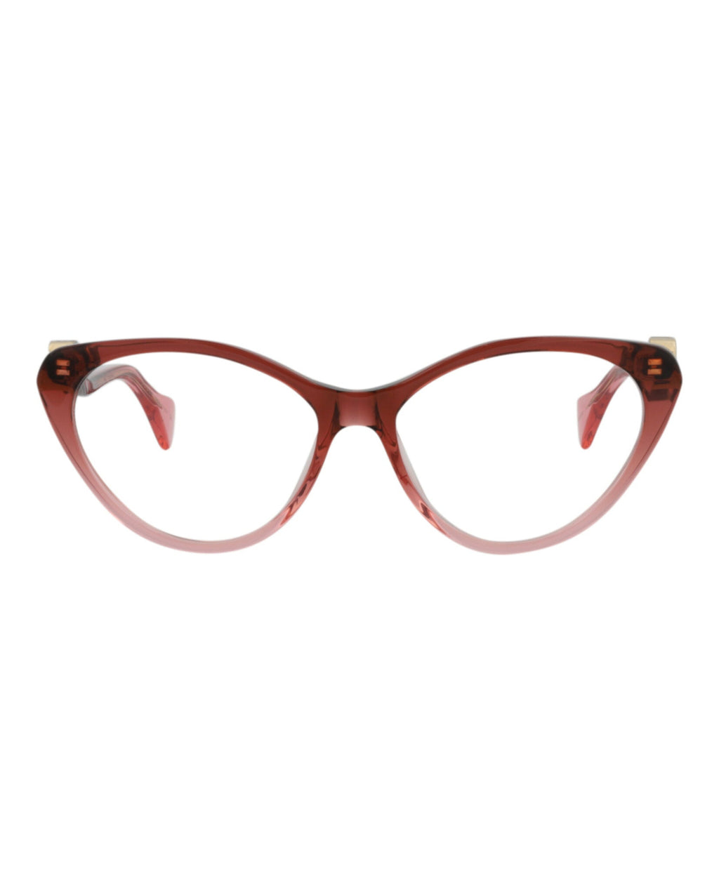 Gucci Womens Cat Eye Burgundy Burgundy Transparent Fashion Designer Eyewear