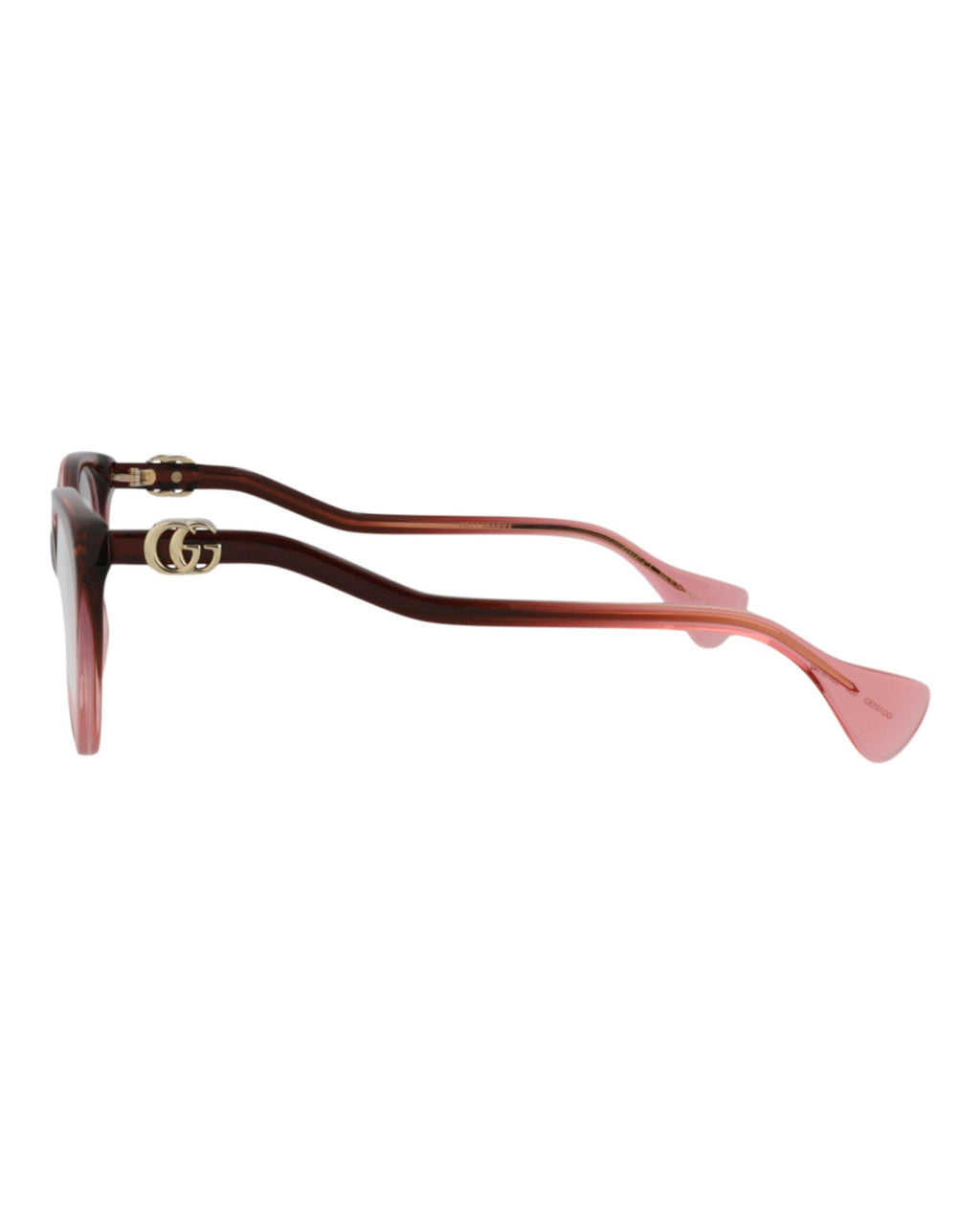 Gucci Womens Cat Eye Burgundy Burgundy Transparent Fashion Designer Eyewear