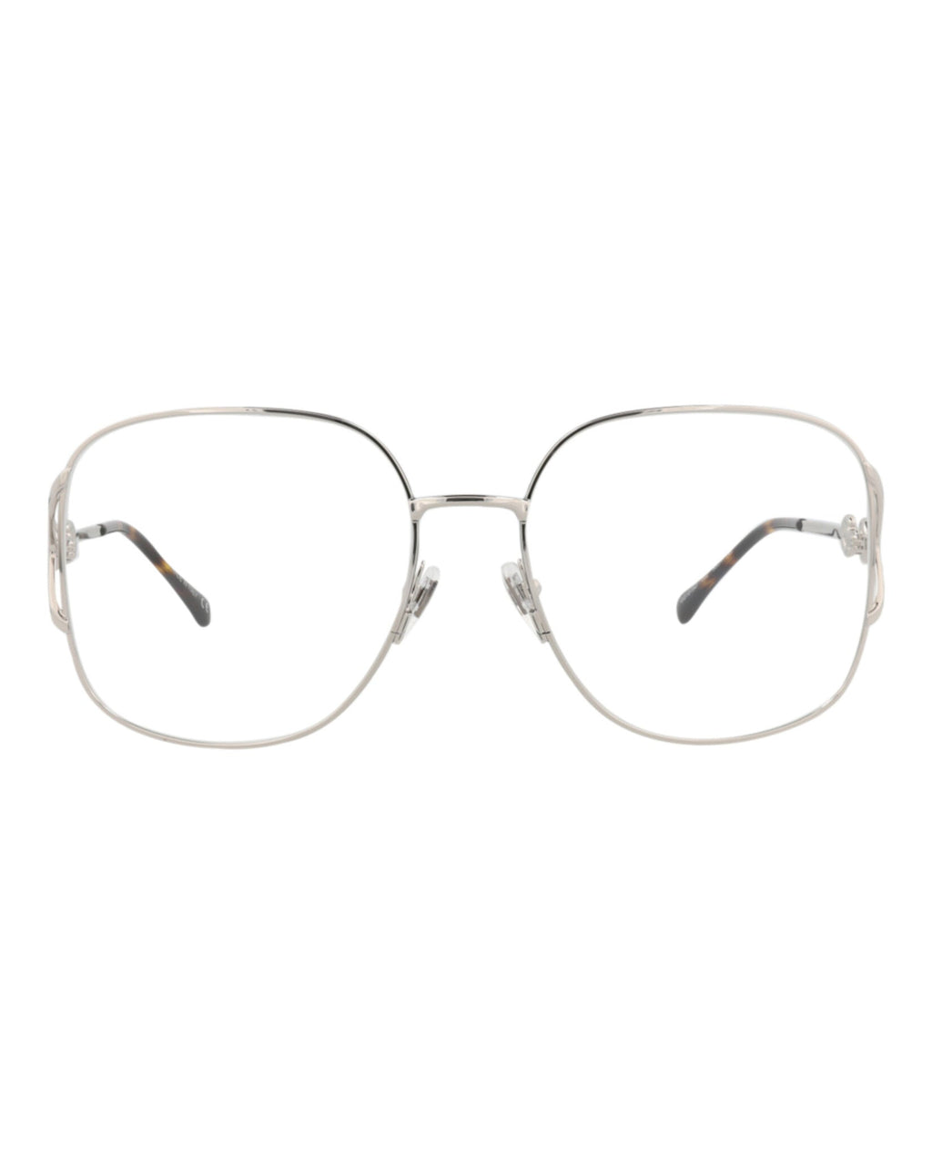 Gucci Womens Square/Rectangle Silver Silver Transparent Fashion Designer Eyewear