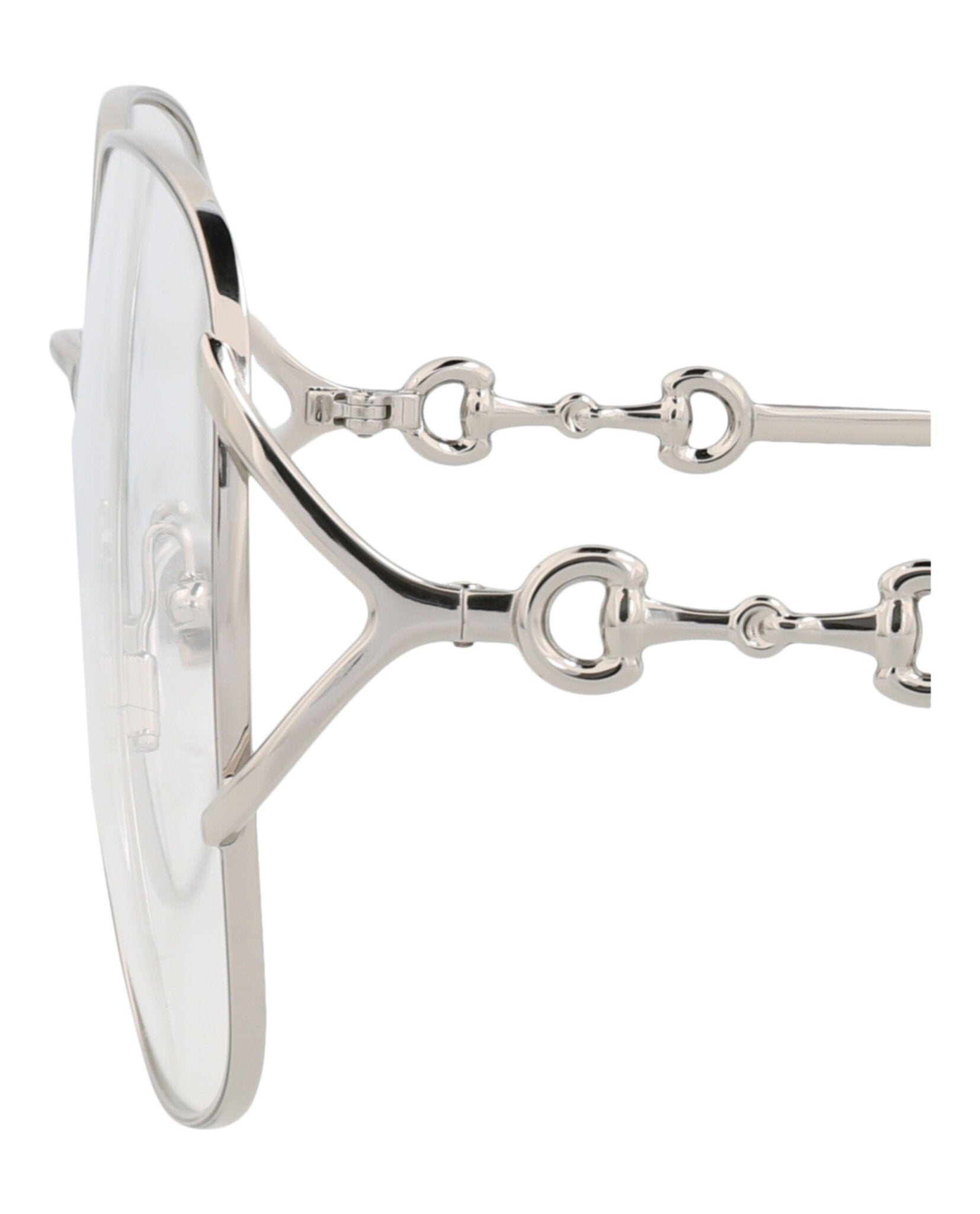 Gucci Womens Square/Rectangle Silver Silver Transparent Fashion Designer Eyewear