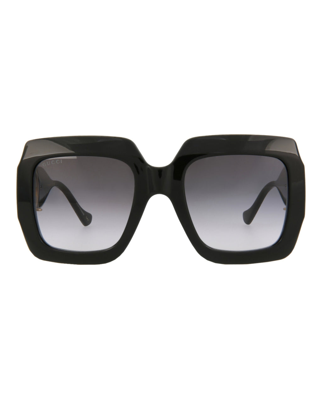 Gucci Womens Square/Rectangle Black Black Grey Fashion Designer Eyewear