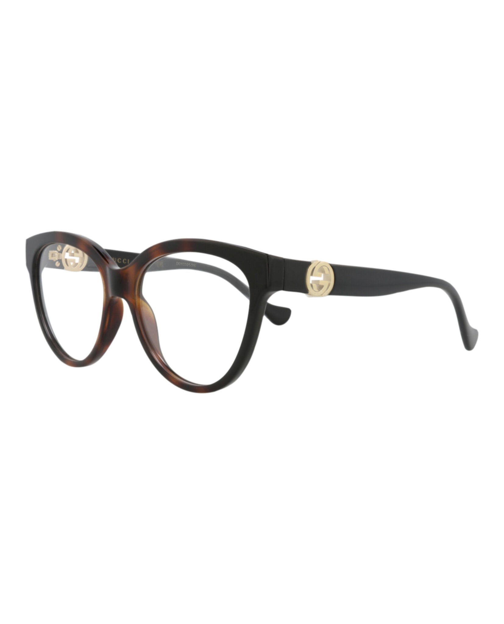 Gucci Womens Square/Rectangle Havana Black Transparent Fashion Designer Eyewear