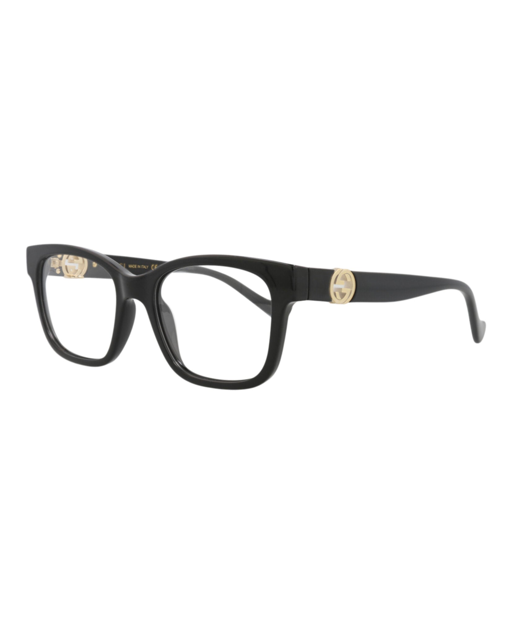 Gucci Womens Square/Rectangle Black Black Transparent Fashion Designer Eyewear