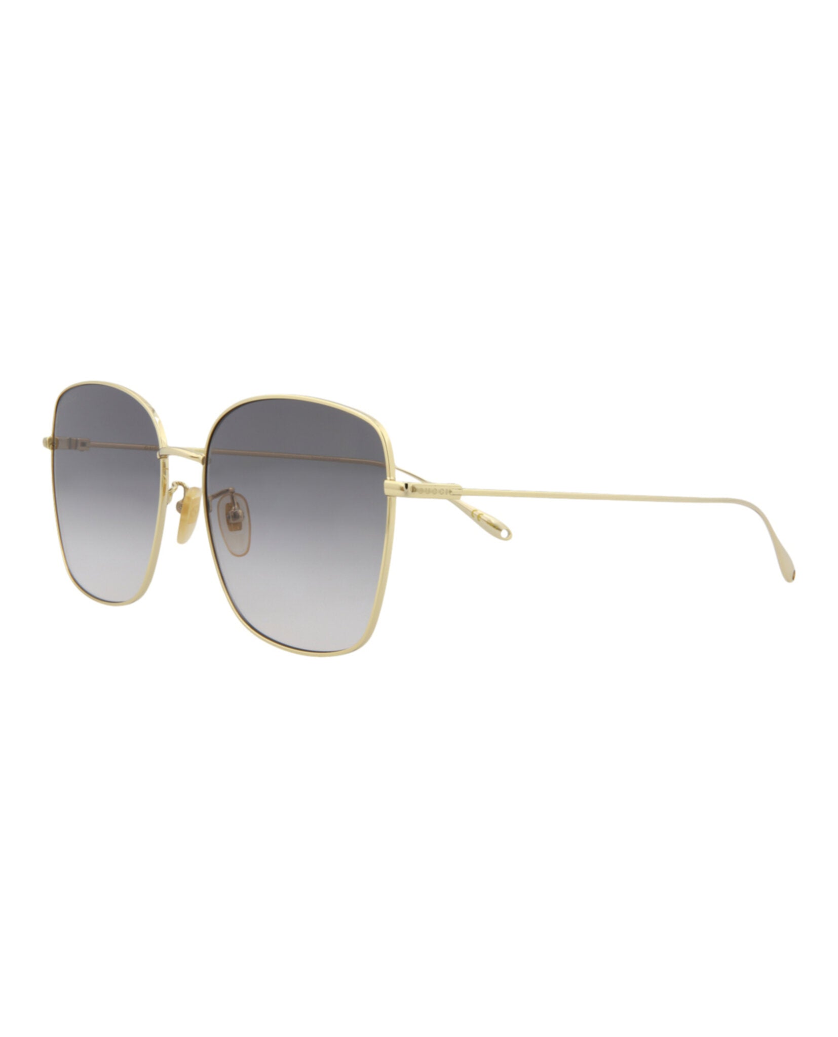 Gucci Womens Square/Rectangle Gold Gold Grey Fashion Designer Eyewear