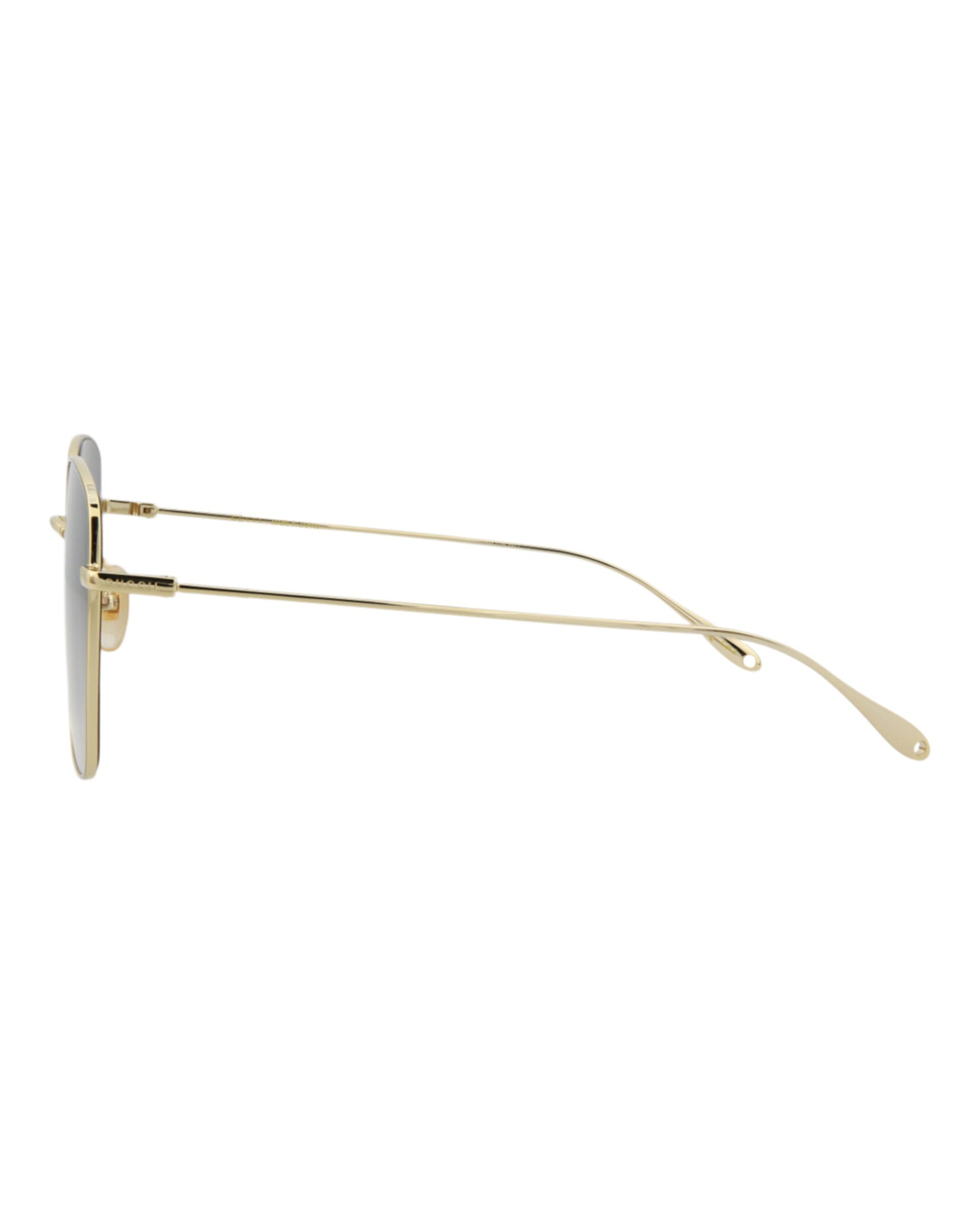 Gucci Womens Square/Rectangle Gold Gold Grey Fashion Designer Eyewear