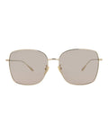 Gucci Womens Square/Rectangle Gold Gold Pink Fashion Designer Eyewear