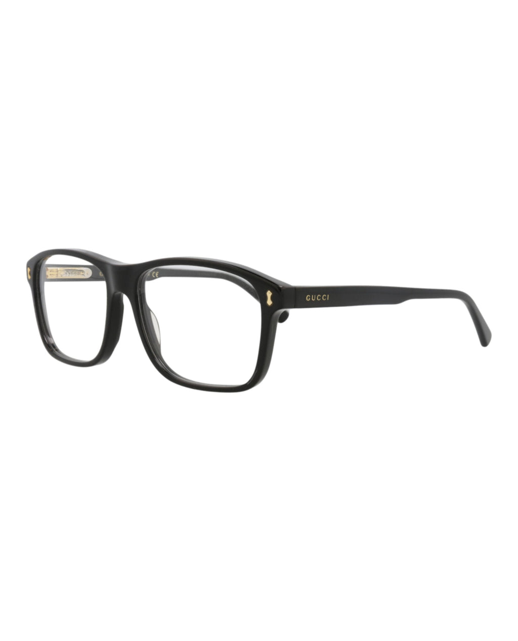 Gucci Mens Square/Rectangle Black Black Transparent Fashion Designer Eyewear