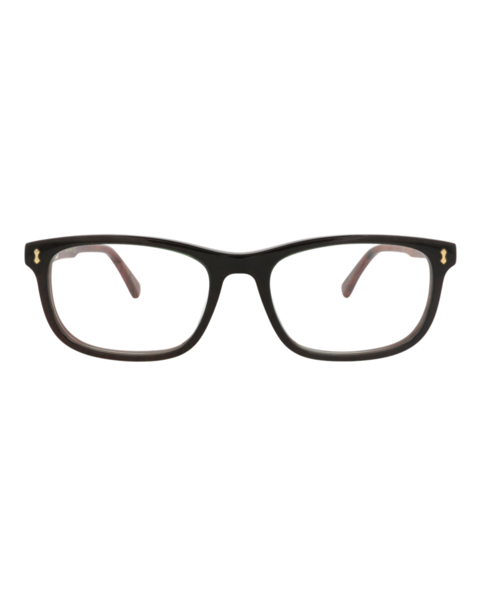 Gucci Mens Square/Rectangle Green Brown Transparent Fashion Designer Eyewear