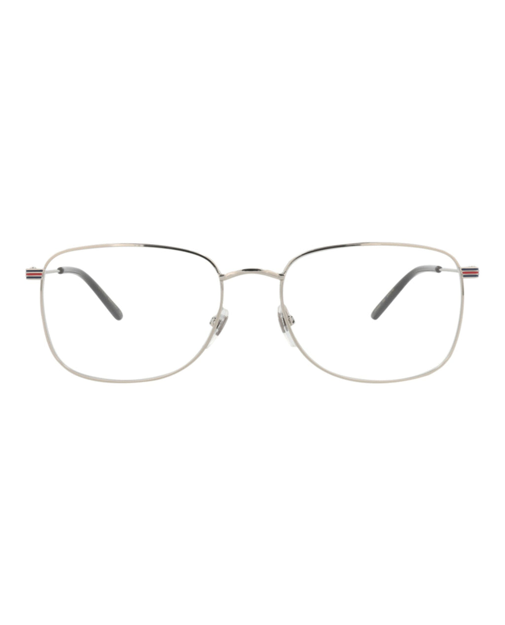 Gucci Mens Square/Rectangle Silver Silver Transparent Fashion Designer Eyewear