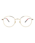 Gucci Mens Round/Oval Gold Gold Transparent Fashion Designer Eyewear