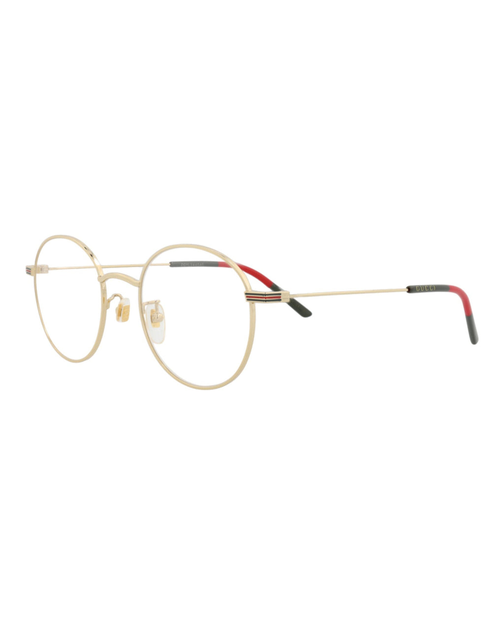 Gucci Mens Round/Oval Gold Gold Transparent Fashion Designer Eyewear