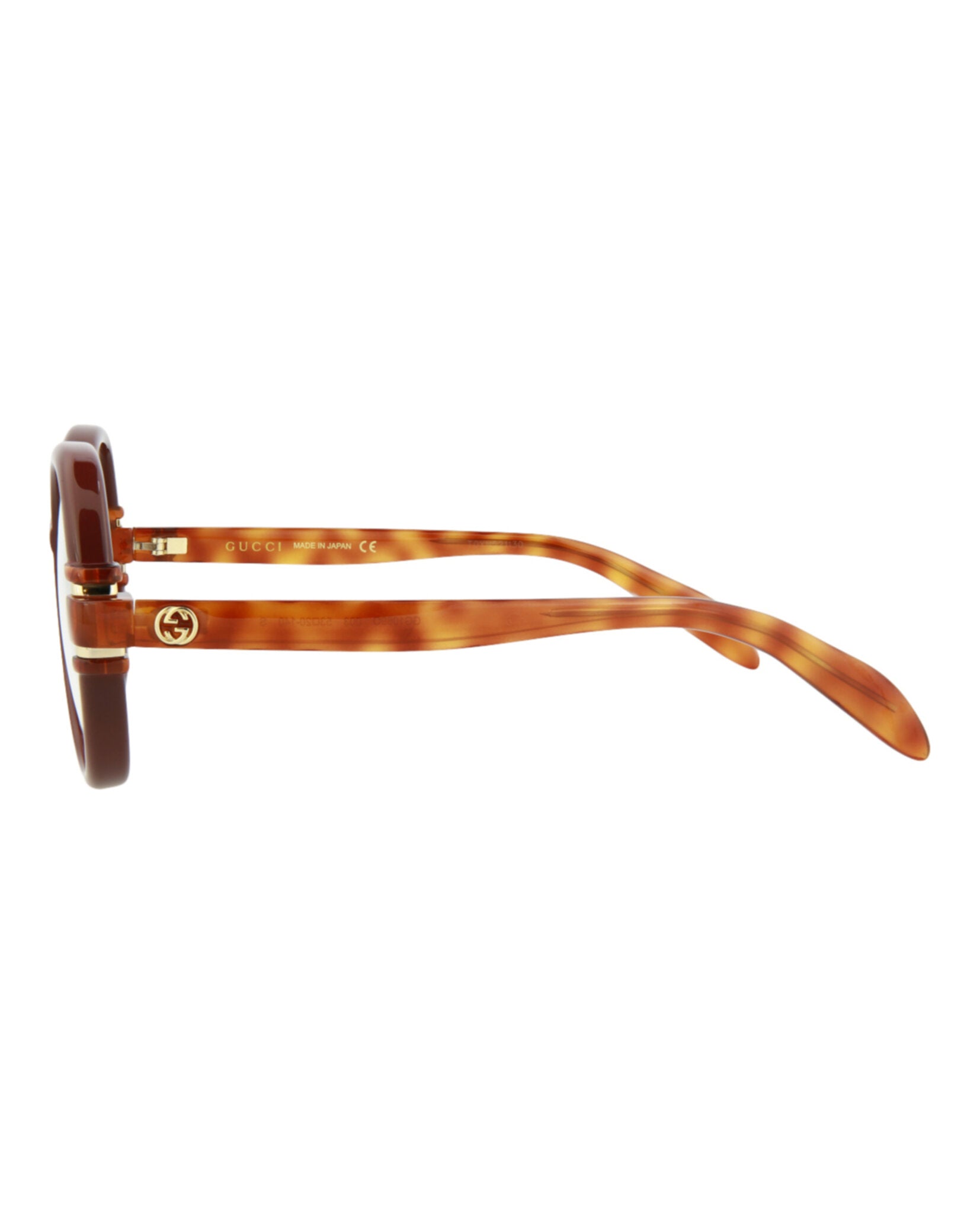 Gucci Womens Round/Oval Brown Havana Transparent Fashion Designer Eyewear