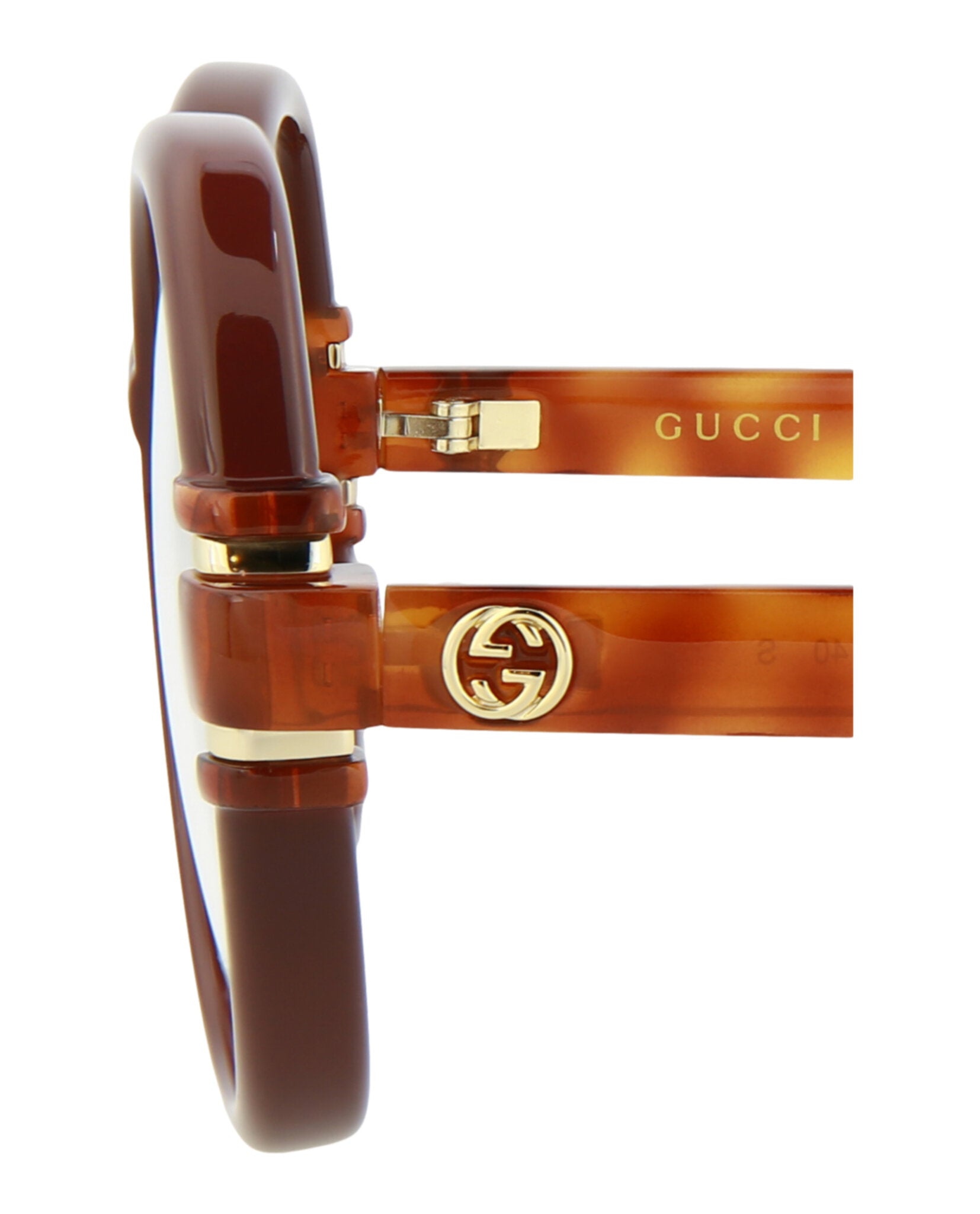 Gucci Womens Round/Oval Brown Havana Transparent Fashion Designer Eyewear