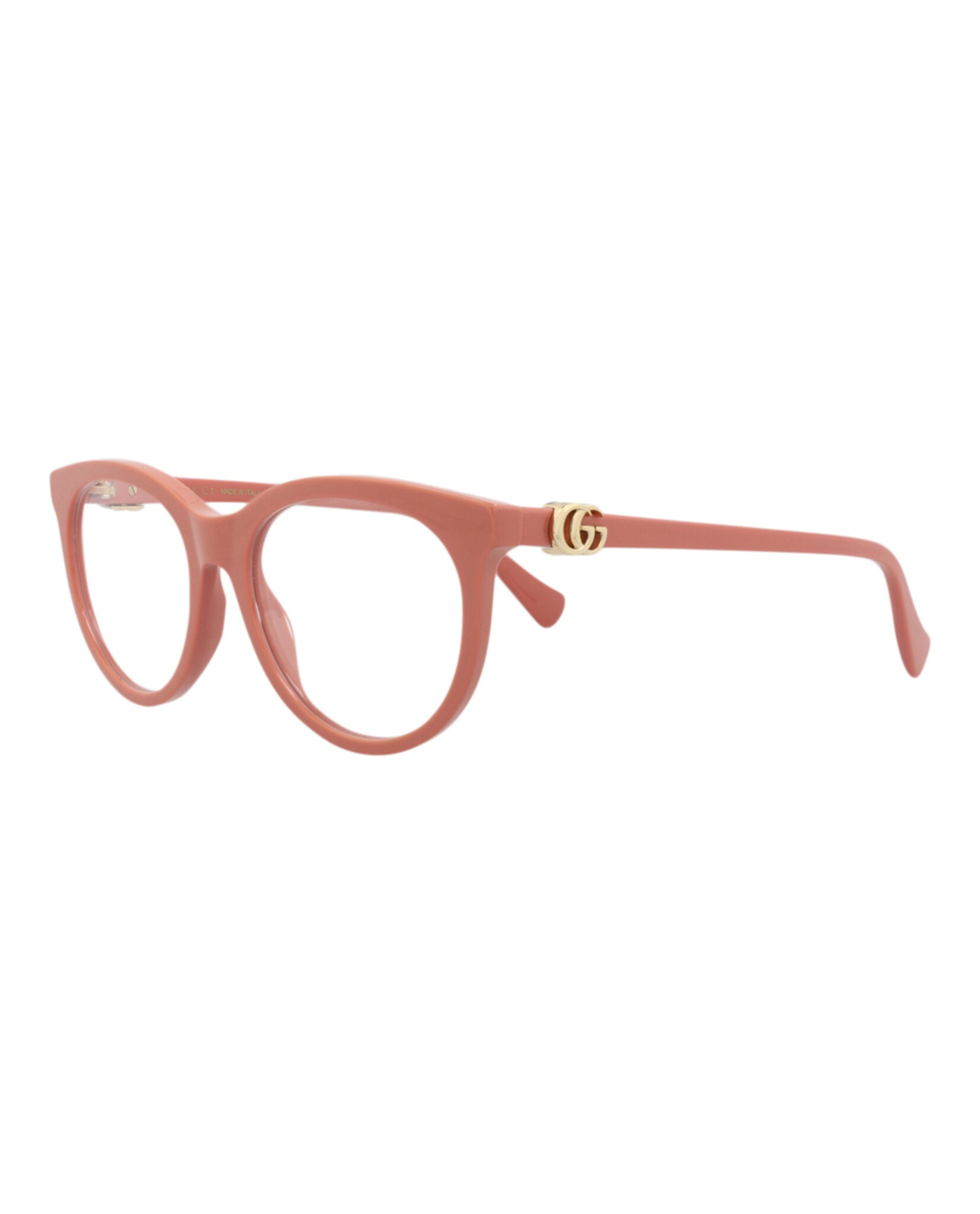Gucci Womens Round/Oval Pink Pink Transparent Fashion Designer Eyewear