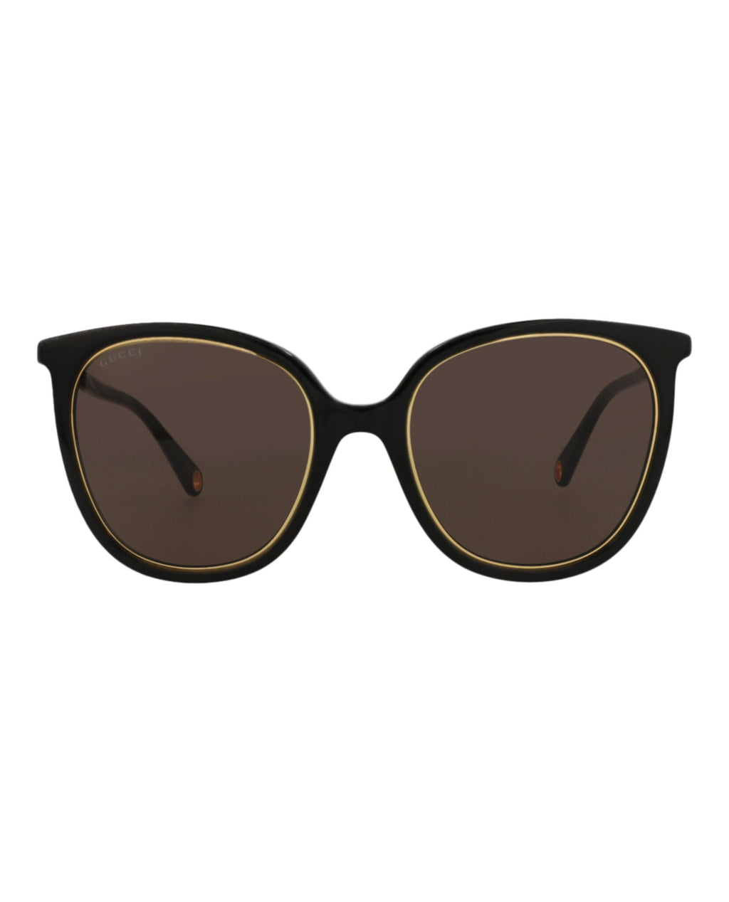 Gucci Womens Round/Oval Black Black Brown Fashion Designer Eyewear