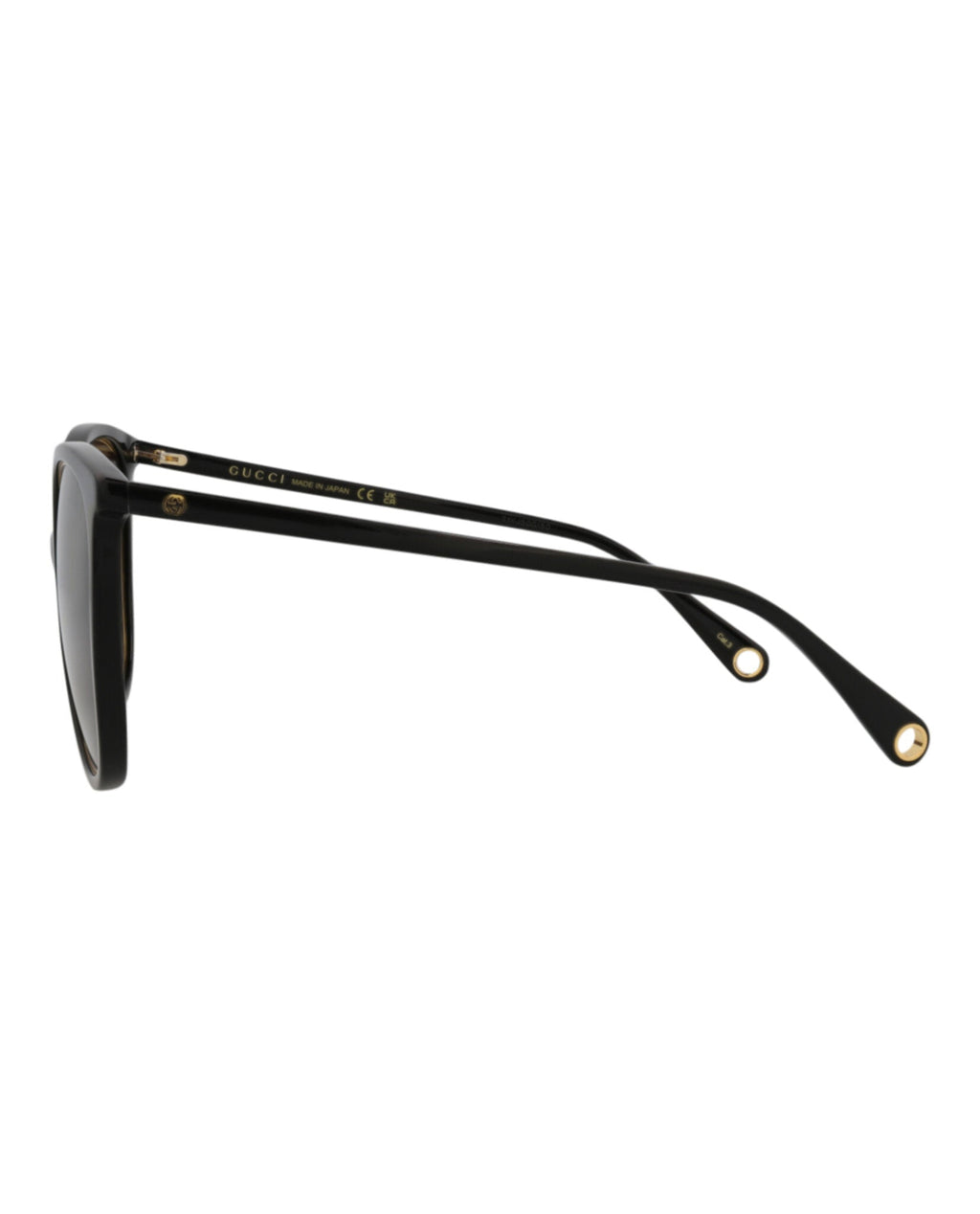 Gucci Womens Round/Oval Black Black Brown Fashion Designer Eyewear