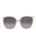 Gucci Womens Round/Oval White White Grey Fashion Designer Eyewear