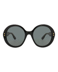 Gucci Womens Round/Oval Black Black Grey Fashion Designer Eyewear