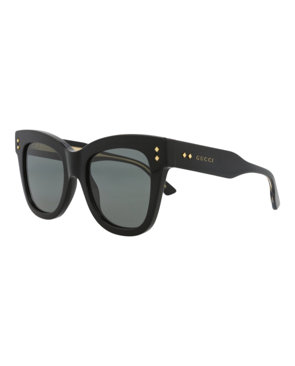 Gucci Womens Cat Eye Black Black Grey Fashion Designer Eyewear