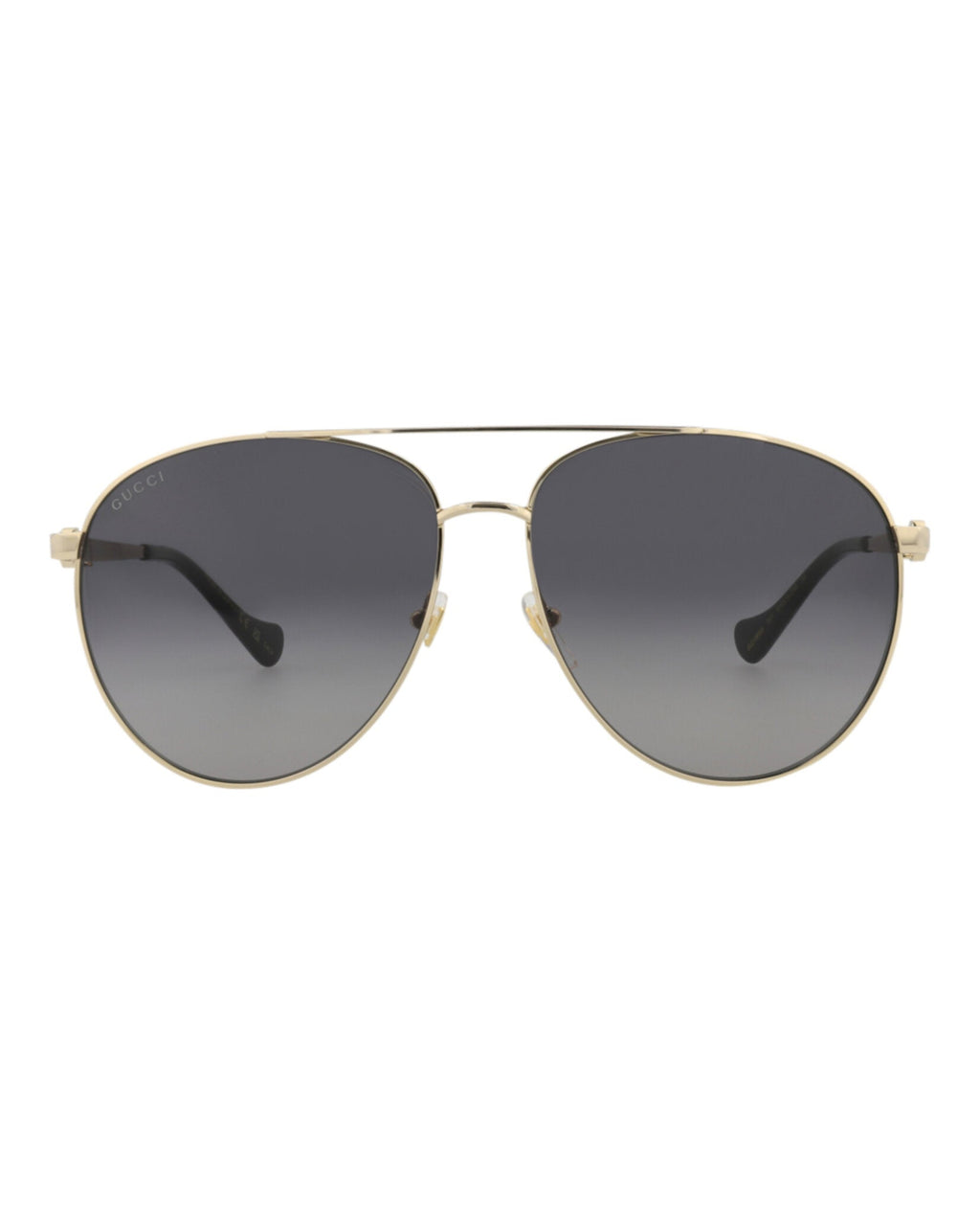 Gucci Womens Aviator Gold Gold Grey Fashion Designer Eyewear