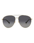 Gucci Womens Aviator Gold Gold Grey Fashion Designer Eyewear