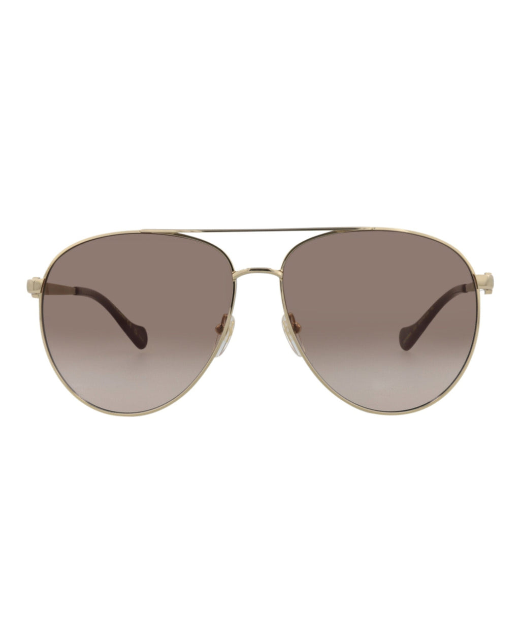 Gucci Womens Aviator Gold Gold Brown Fashion Designer Eyewear