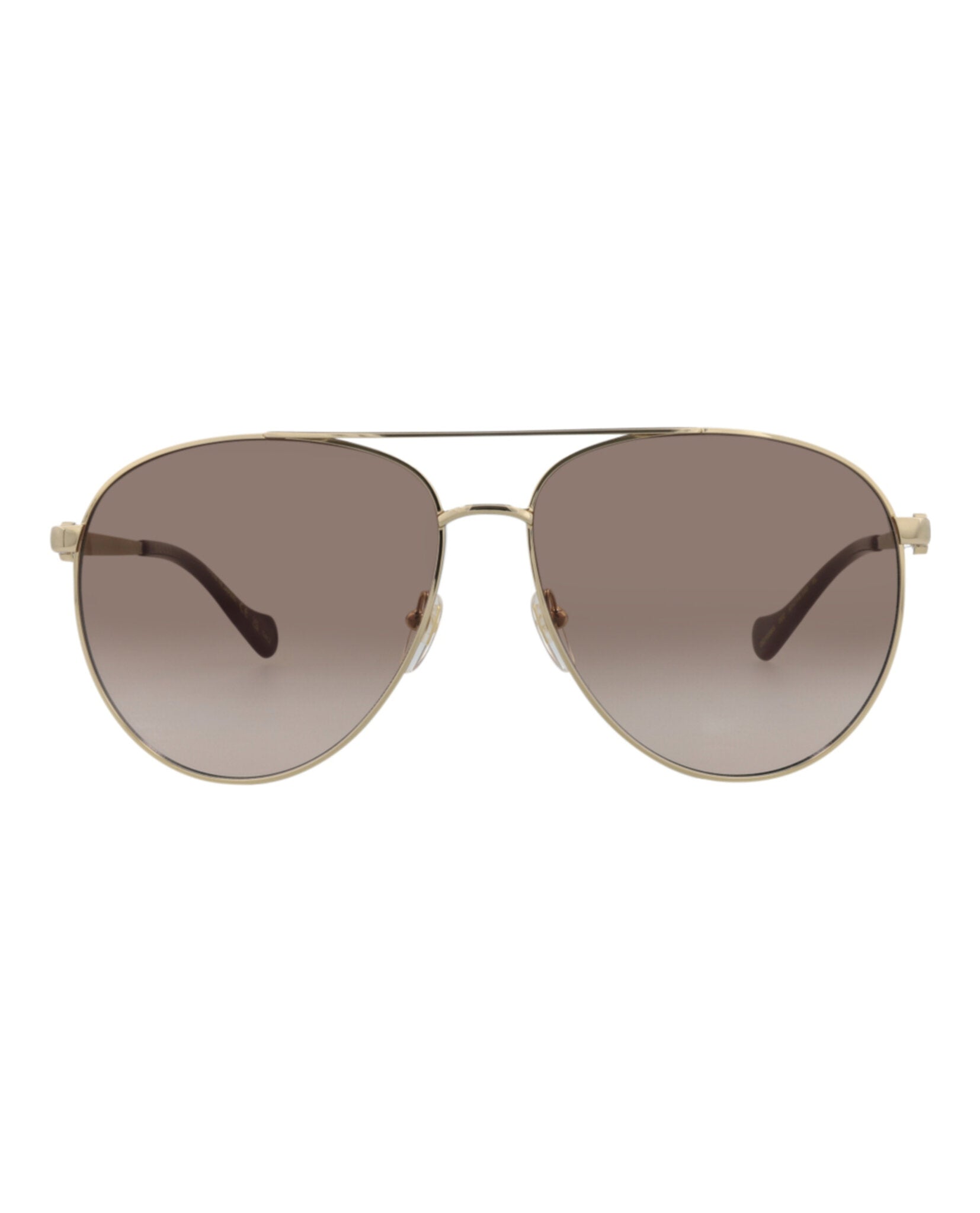 Gucci Womens Aviator Gold Gold Brown Fashion Designer Eyewear