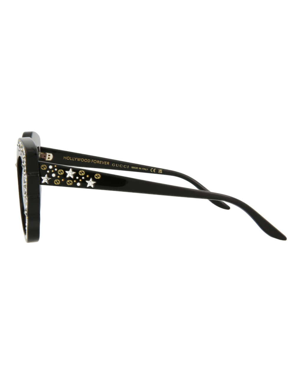 Gucci Womens Cat Eye Black Black Red Fashion Designer Eyewear