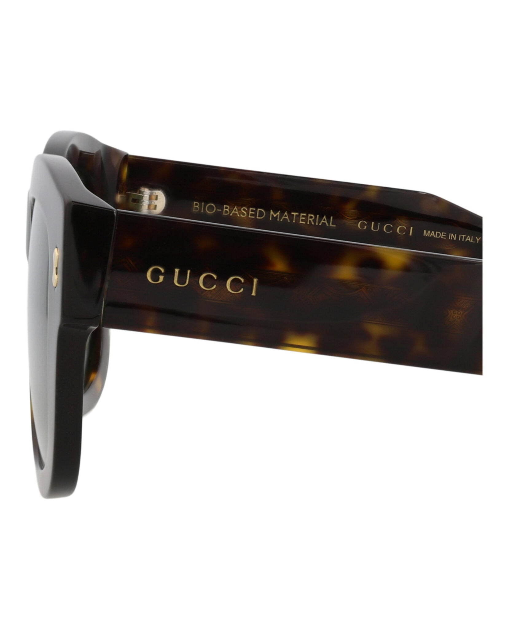 Gucci Mens Square/Rectangle Havana Havana Green Fashion Designer Eyewear