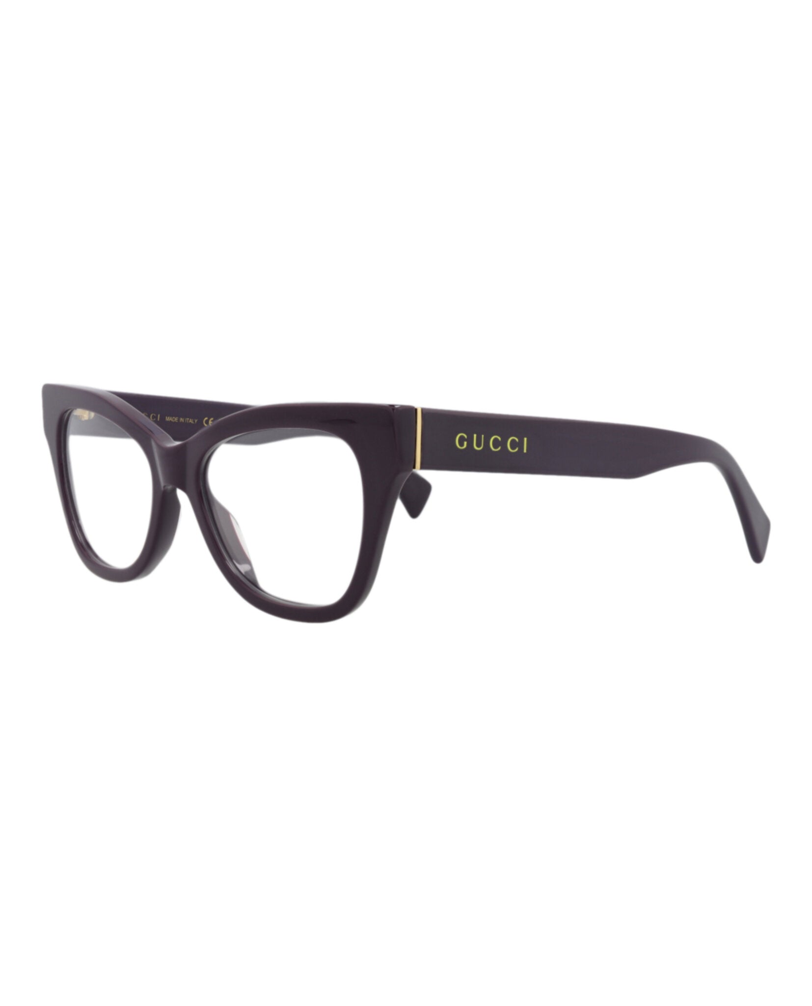 Gucci Womens Cat Eye Violet Violet Transparent Fashion Designer Eyewear