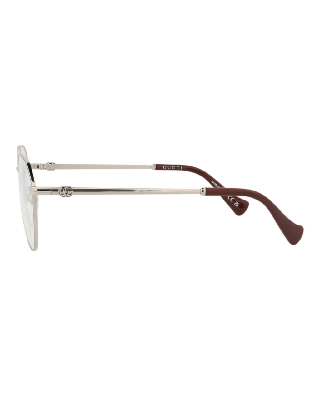 Gucci Womens Round/Oval Silver Silver Transparent Fashion Designer Eyewear