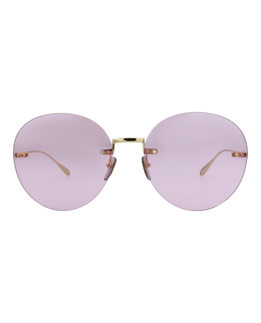 Gucci Womens Round/Oval Gold Gold Pink Fashion Designer Eyewear