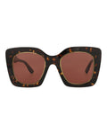 Gucci Womens Square/Rectangle Havana Havana Brown Fashion Designer Eyewear