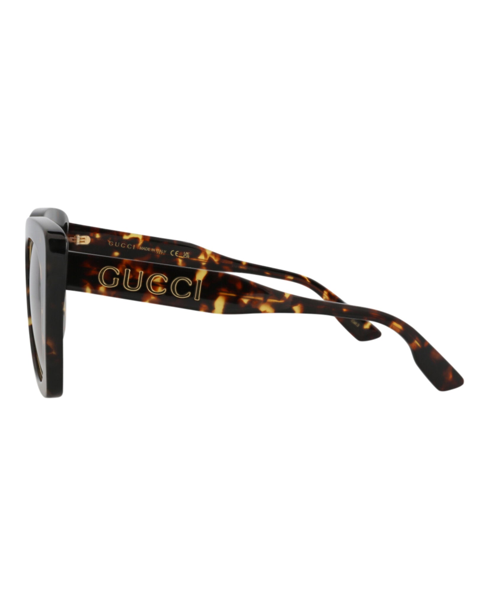 Gucci Womens Square/Rectangle Havana Havana Brown Fashion Designer Eyewear