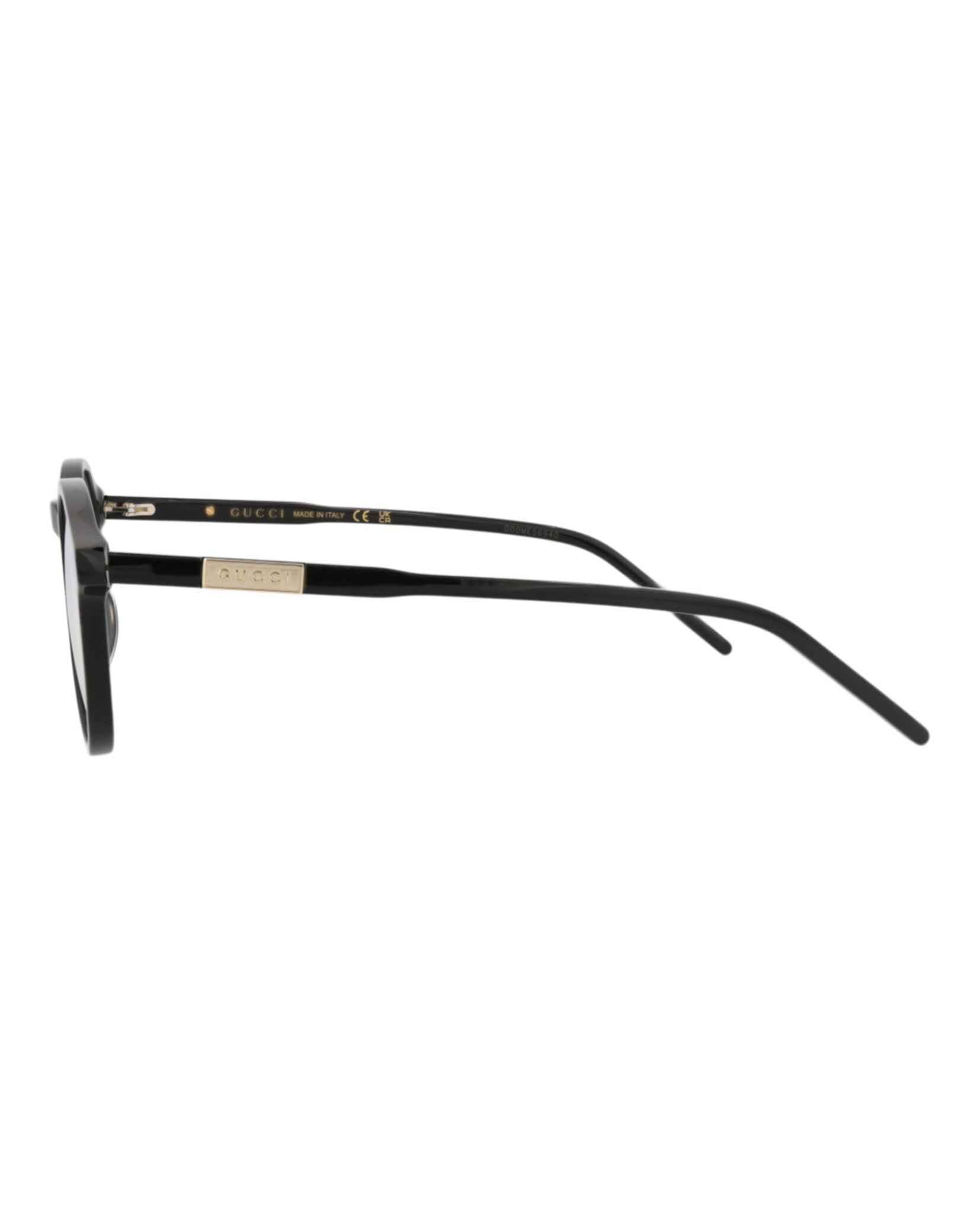 Gucci Mens Round/Oval Black Black Transparent Fashion Designer Eyewear