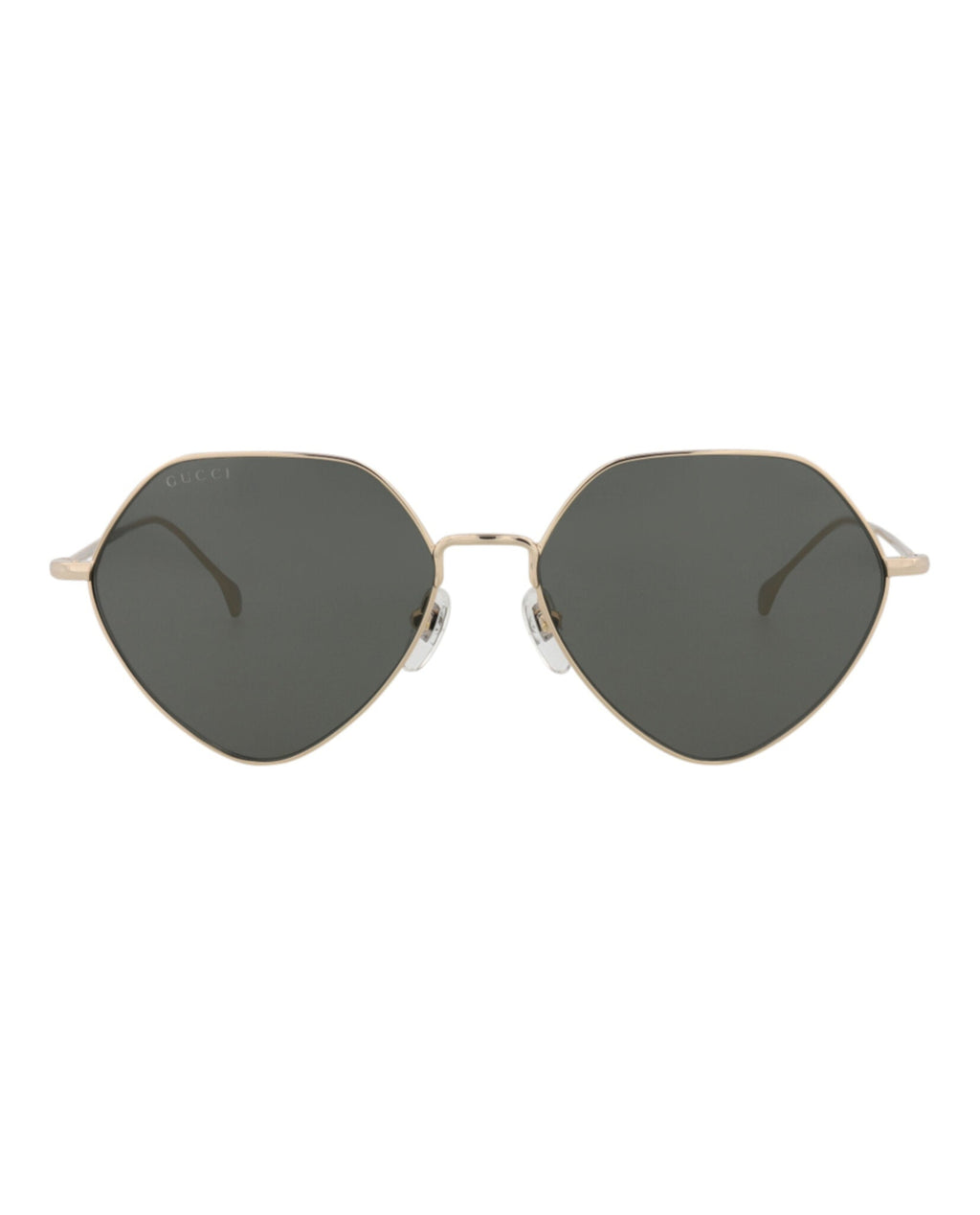 Gucci Womens Square/Rectangle Gold Gold Grey Fashion Designer Eyewear