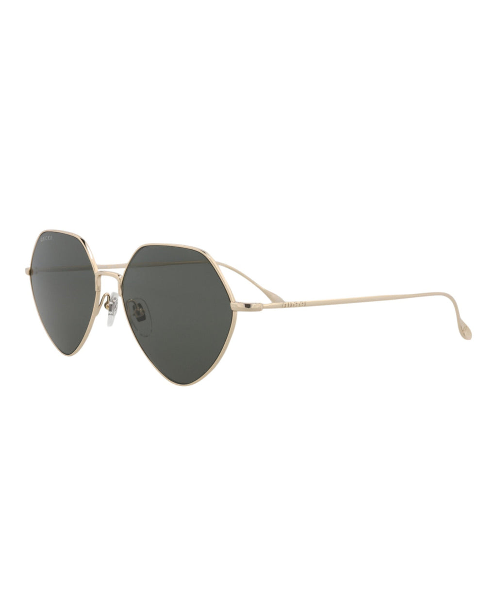 Gucci Womens Square/Rectangle Gold Gold Grey Fashion Designer Eyewear